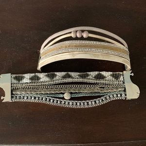 2 multi strand bracelets- great condition